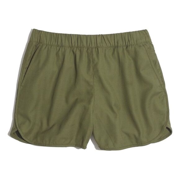 Madewell Olive Green pull-on shorts H5956 - Picture 3 of 12
